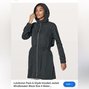 Lululemon Pack & Glyde Hooded Jacket
Windbreaker Black Size 4
